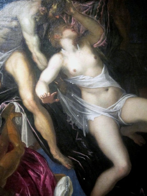 Tintoretto particolare di Tarquinio e Lucrezia