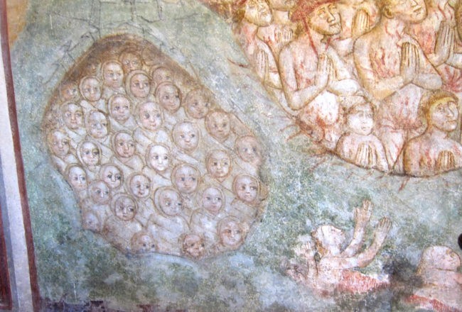 affreschi chiesa di san giorgio sentiero del viandante