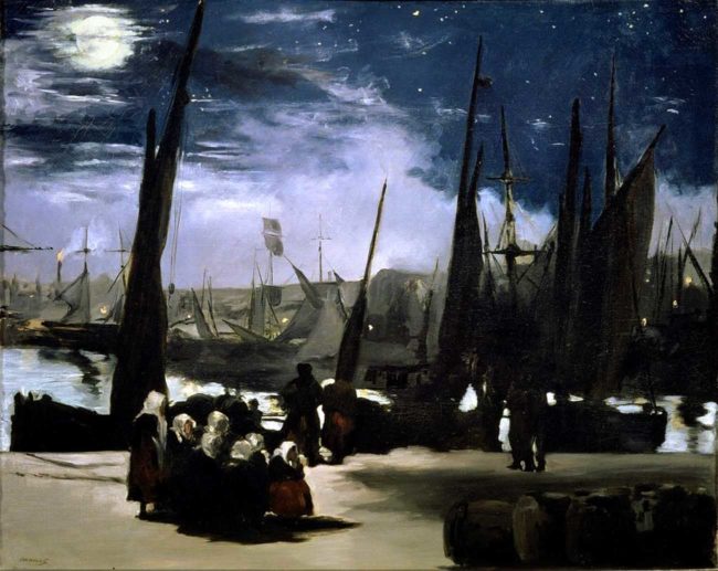 Manet e la Parigi moderna: Manet, Chiaro di luna sul porto di Boulogne