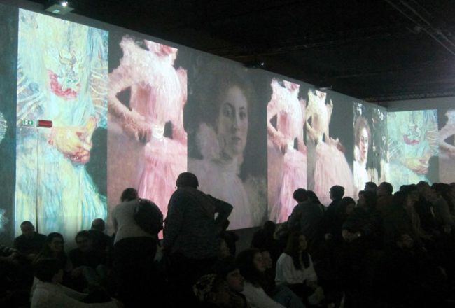 Le proiezioni alla Klimt Experience di Milano