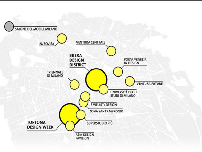 Fuorisalone del Mobile Milano mappa