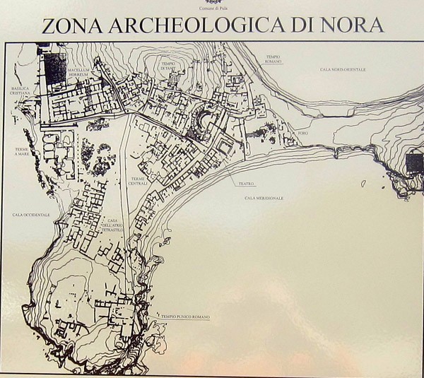  nora mappa archeologica
